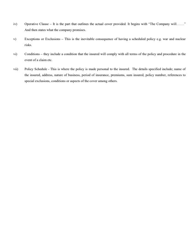 Page 4 – Property Insurance Notes – Kenyaplex