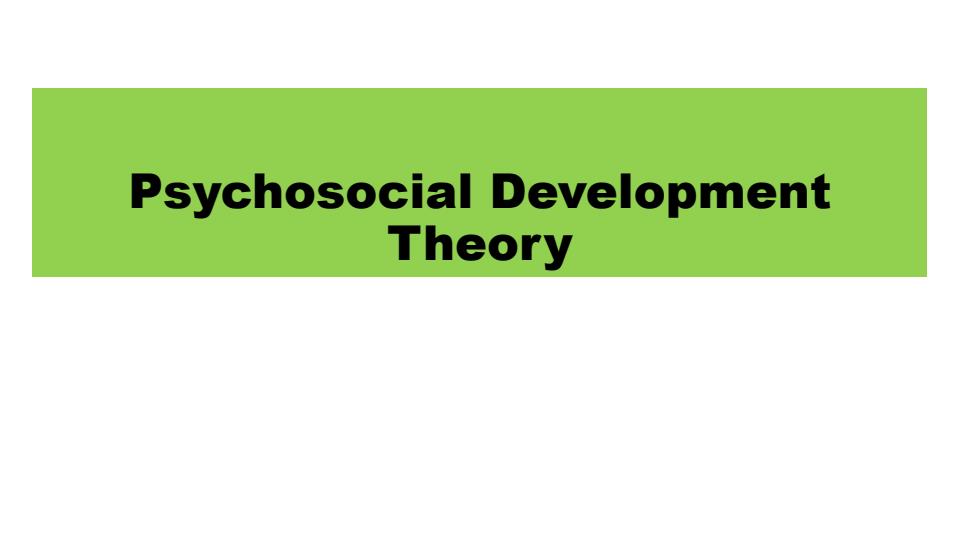Page 1 – Psychosocial Development Theory Notes – Kenyaplex