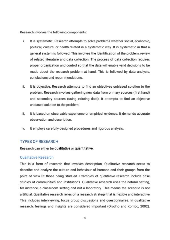 Page 4 – Research Methods Notes for Diploma in Supply Chain Management Module III – Kenyaplex