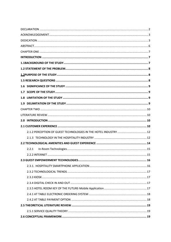 Page 1 – Research Project: The Impact of Technological Amenities on Customer Experience in Nairobi Hotels – Kenyaplex