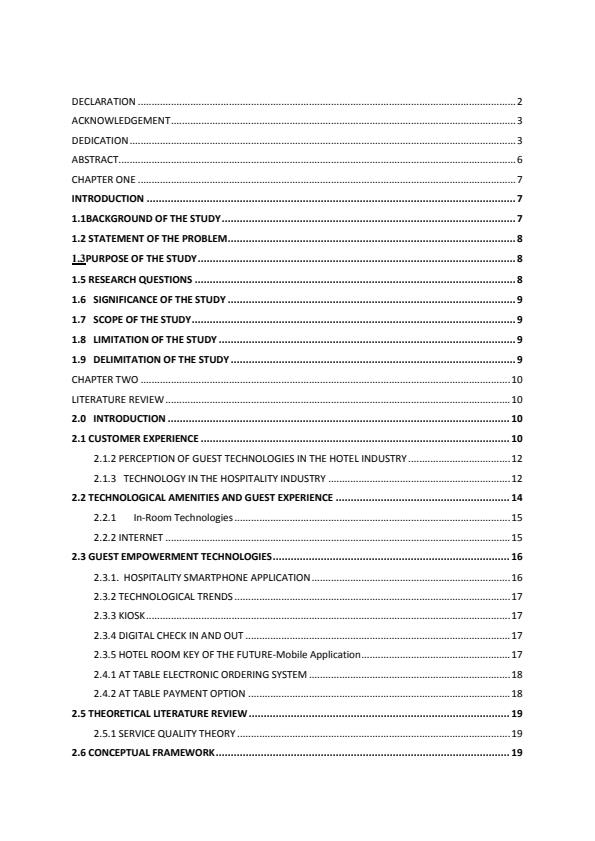 Page 4 – Research Project: The Impact of Technological Amenities on Customer Experience in Nairobi Hotels – Kenyaplex