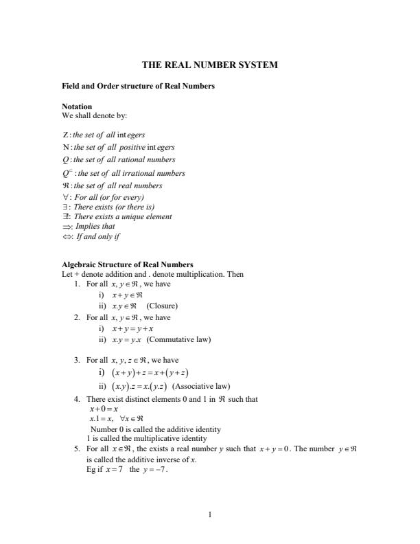Page 3 – SMA 300: Real Analysis I Notes – Kenyaplex
