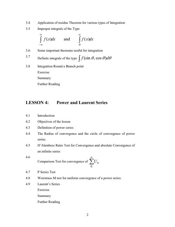 Page 2 – SMA 414: Complex Analysis II Notes – Kenyaplex