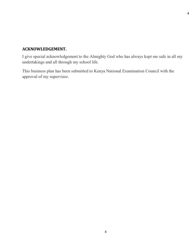 Page 4 – Sample Electronics Repair Shop Business Plan – Kenyaplex