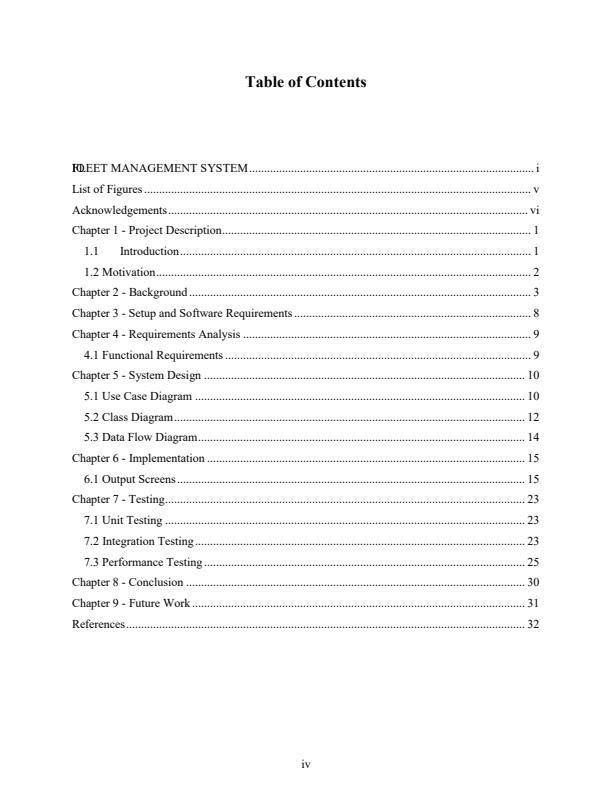 Page 1 – Sample Fleet Management System Project Documentation – Kenyaplex