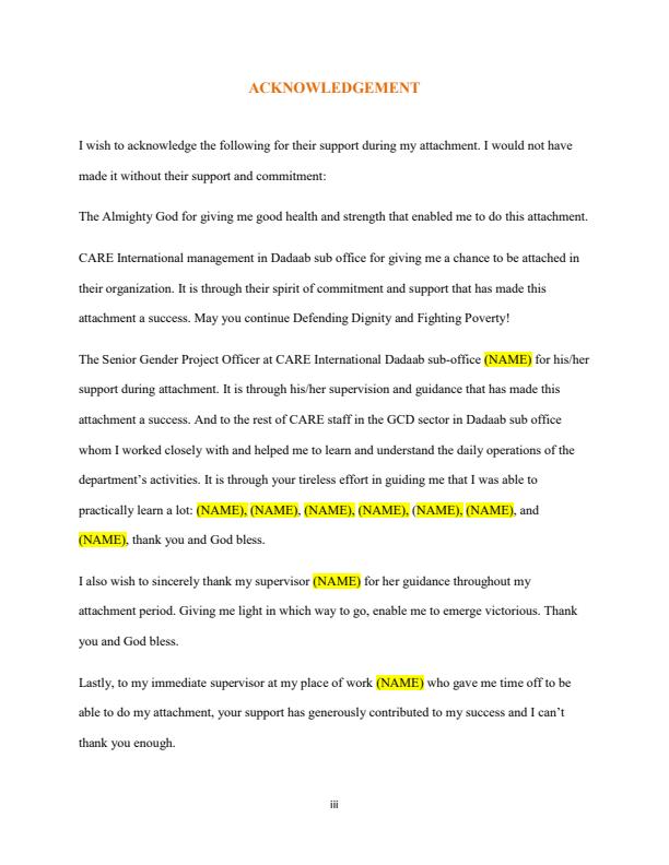 Page 3 – Sample Of Industrial Attachment Report in Kenya – Kenyaplex