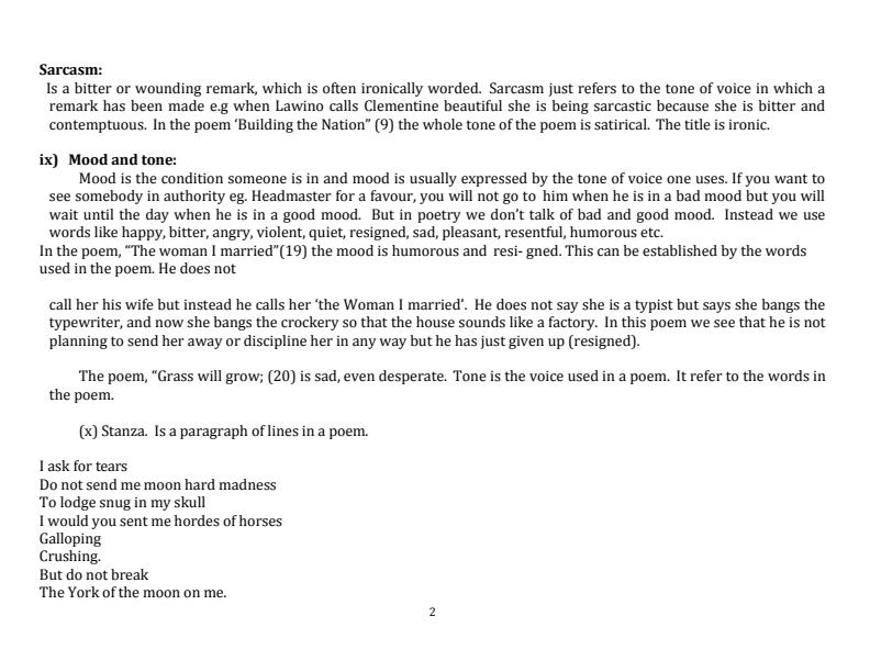 Page 2 – Sample Poetry Questions and Answers – Kenyaplex