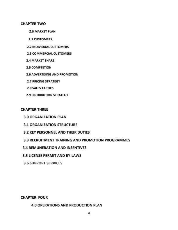 Page 4 – Sample Timber Enterprise Business Plan  – Kenyaplex