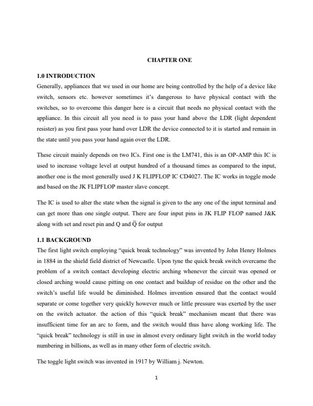Page 5 – Sample Trade Project Report: Wireless Switch Project – Kenyaplex