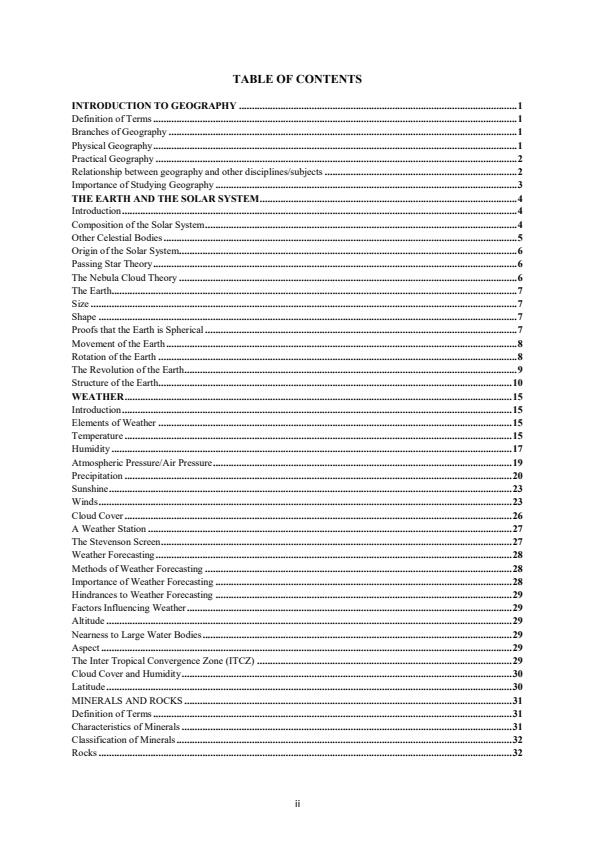 Page 2 – Secondary Geography Notes, Form 1 and Form 2  – Kenyaplex