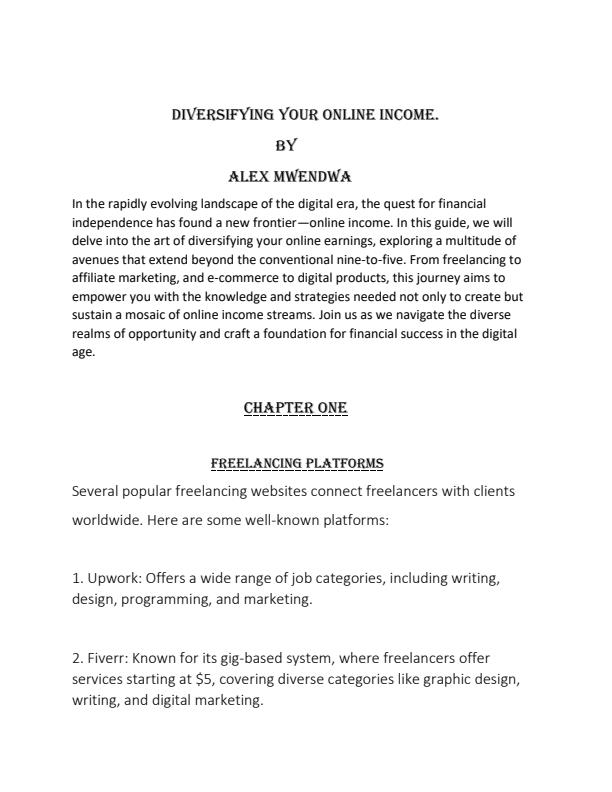 Page 2 – Skill Book: Diversifying Your Online Income – Kenyaplex
