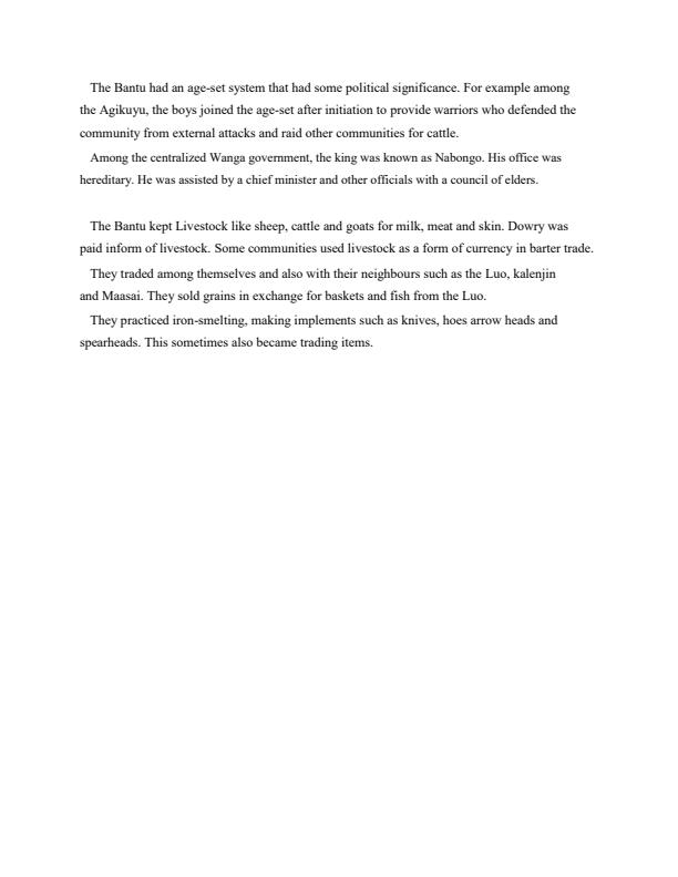 Page 2 – Socio-Economic and Political Organization of Kenyan Communities in the 19th Century Notes – Kenyaplex