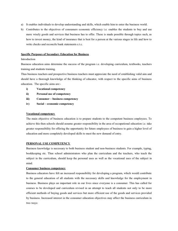 Page 4 – Subject Methods (Business Studies) ECT 314, BED 314 Notes – Kenyaplex