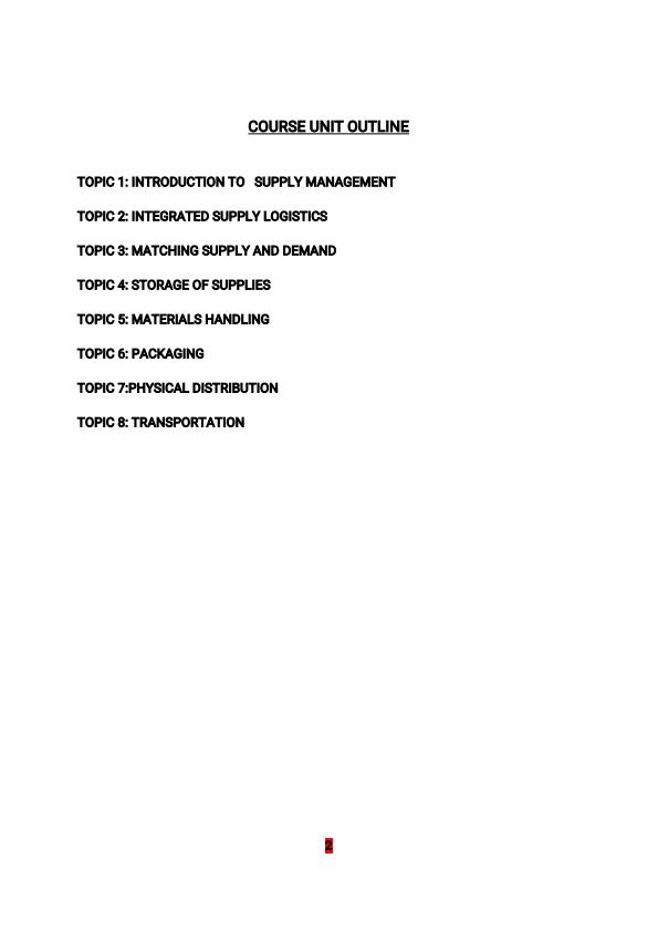 Page 2 – Supply Management Notes for Diploma in Supply Chain Management – Kenyaplex