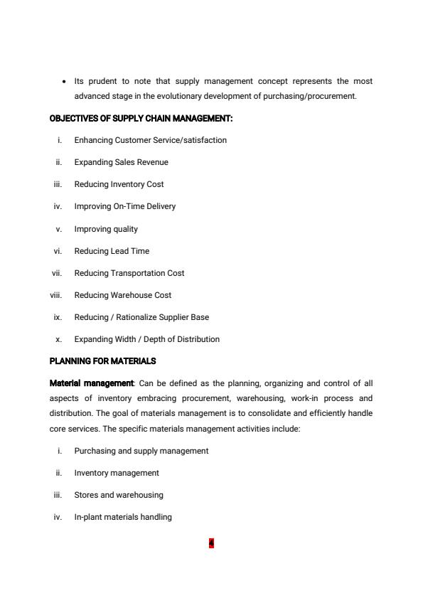 Page 4 – Supply Management Notes for Diploma in Supply Chain Management – Kenyaplex