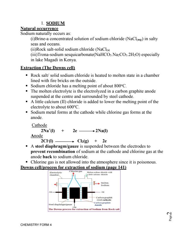 Page 2 – The Chemistry of Metals Notes – Kenyaplex