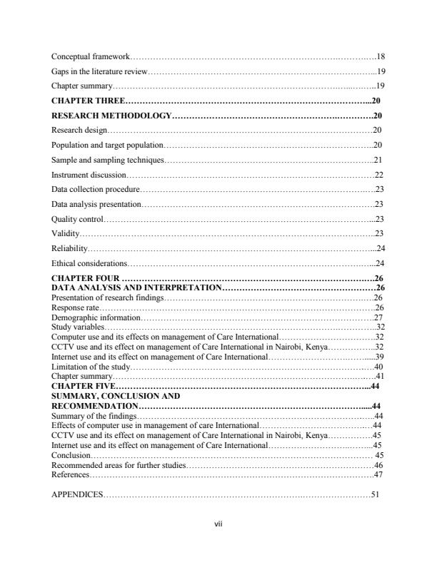 Page 3 – The Effects of Technology on Management of Non-Governmental Organizations: A Case Study of Care International in Nairobi, Kenya. – Kenyaplex