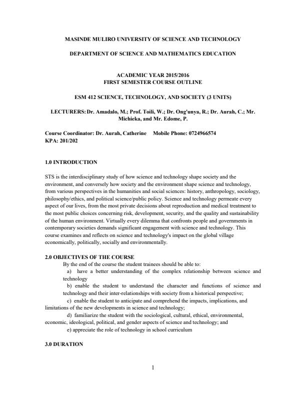 Page 1 – The complex relationship between science and technology – Kenyaplex