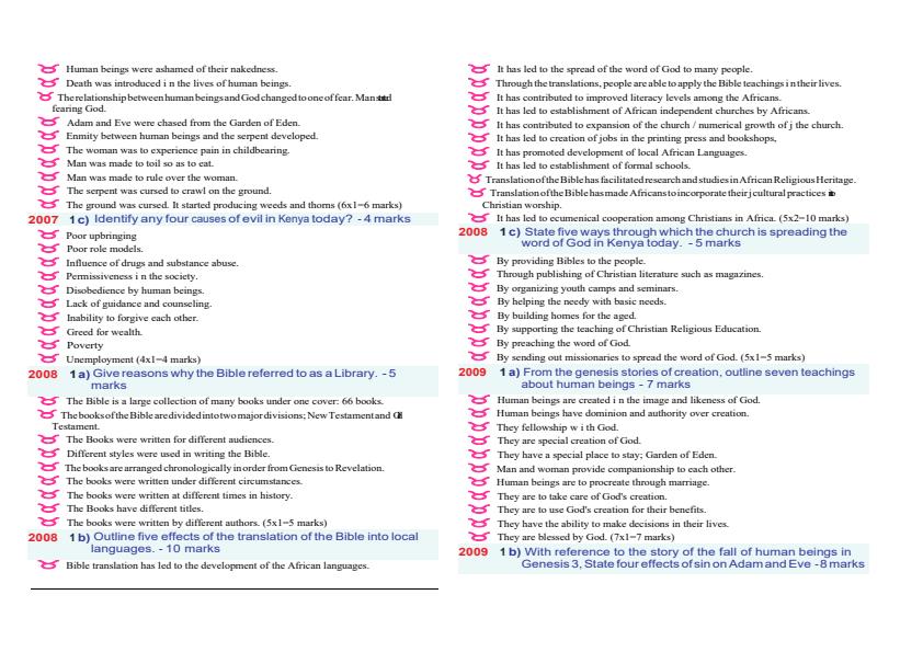 Page 2 – Topically Arranged CRE Revision Paper 1 and 2 Questions and Answers  – Kenyaplex