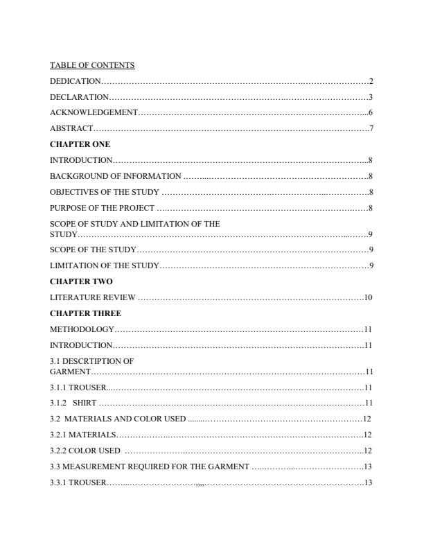 Page 1 – Trade Project: Casual Wear - Certificate/Diploma in Fashion and Design – Kenyaplex