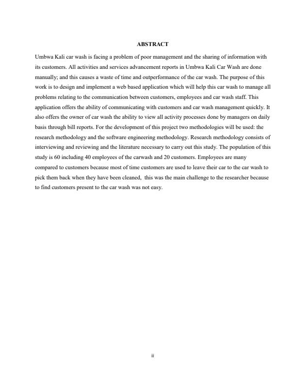 Page 2 – Trade Project Report: Online Car Wash Booking Management System – Kenyaplex