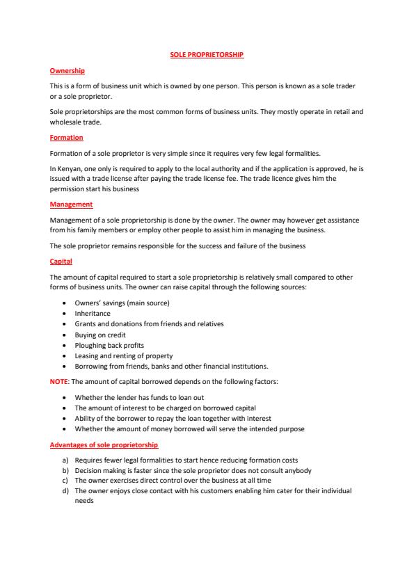 Page 2 – Updated Business Studies Notes Form 2 – Kenyaplex