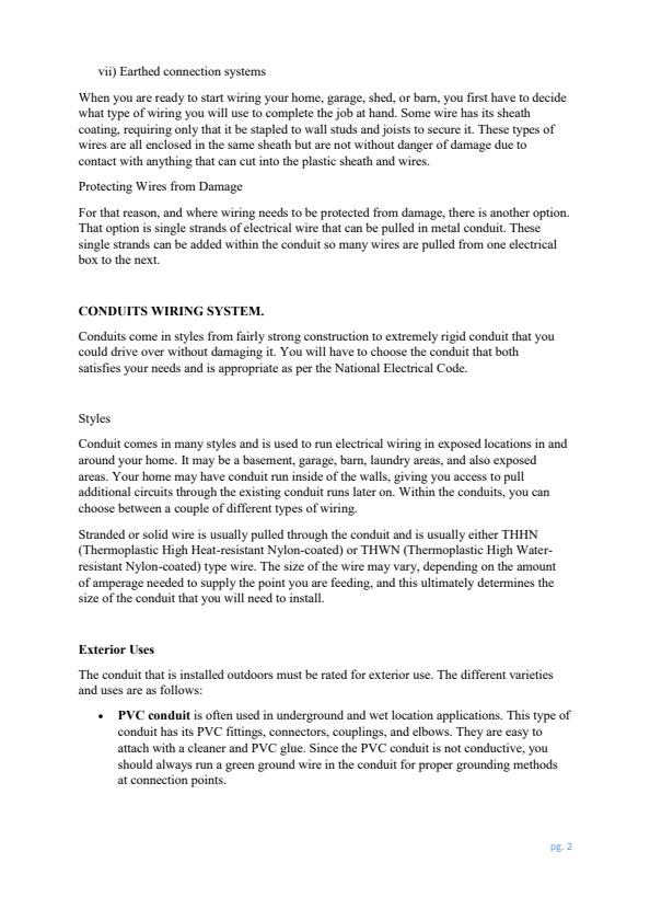 Page 2 – Wiring System and Accessories Notes: Diploma in Electrical and Electronics Engineering Module 1 – Kenyaplex