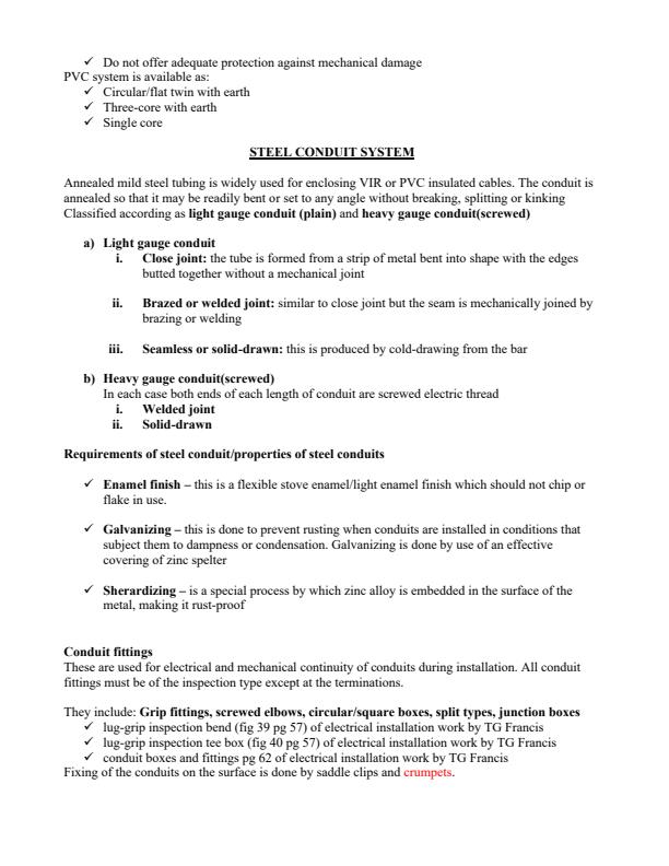 Page 2 – Wiring Systems Notes For Diploma in Electrical and Electronics Engineering Module 1 – Kenyaplex