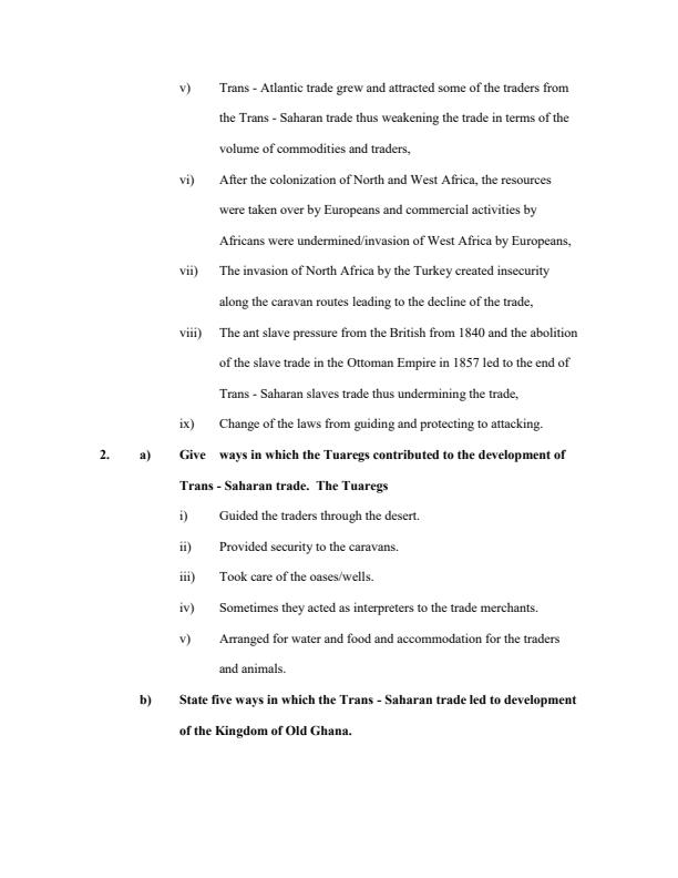 Page 2 – World Trade Topical Questions and Answers: Form 2 History and Government – Kenyaplex