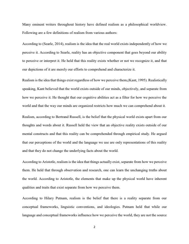 Page 2 – You are either an idealist or a realist. Explain your position and it’s implication for education  – Kenyaplex