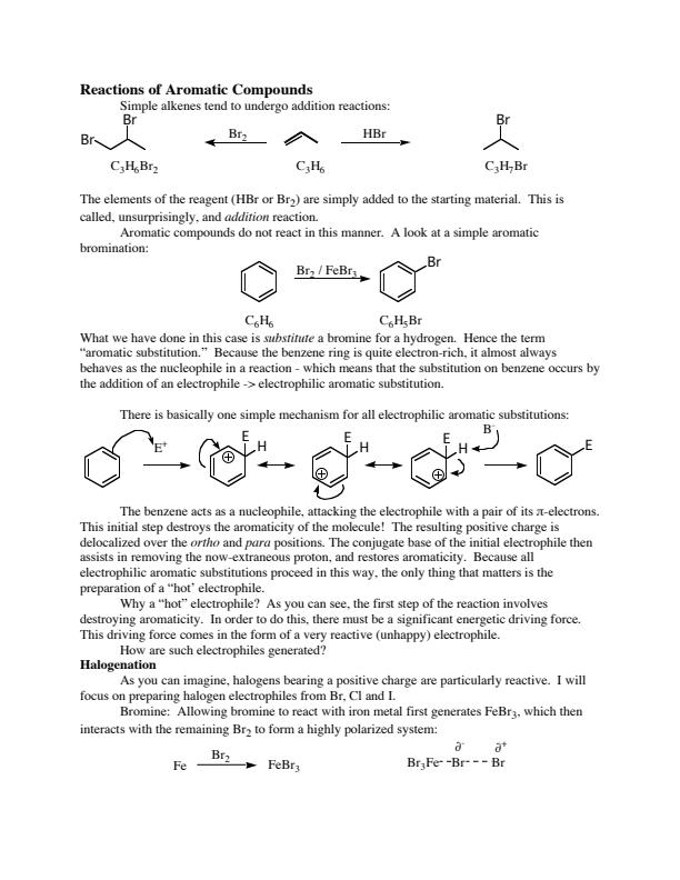 Page 1 – Aromatic Chemistry Notes – Kenyaplex