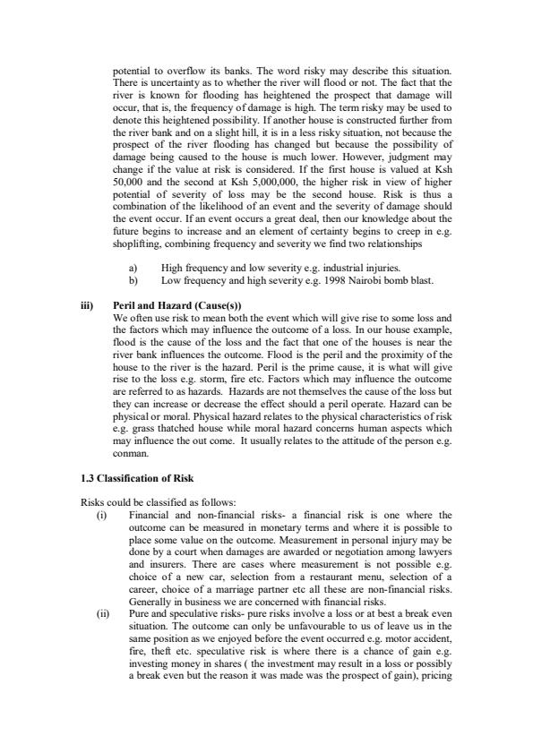 Page 2 – BINS 240: Risk and Insurance Notes – Kenyaplex