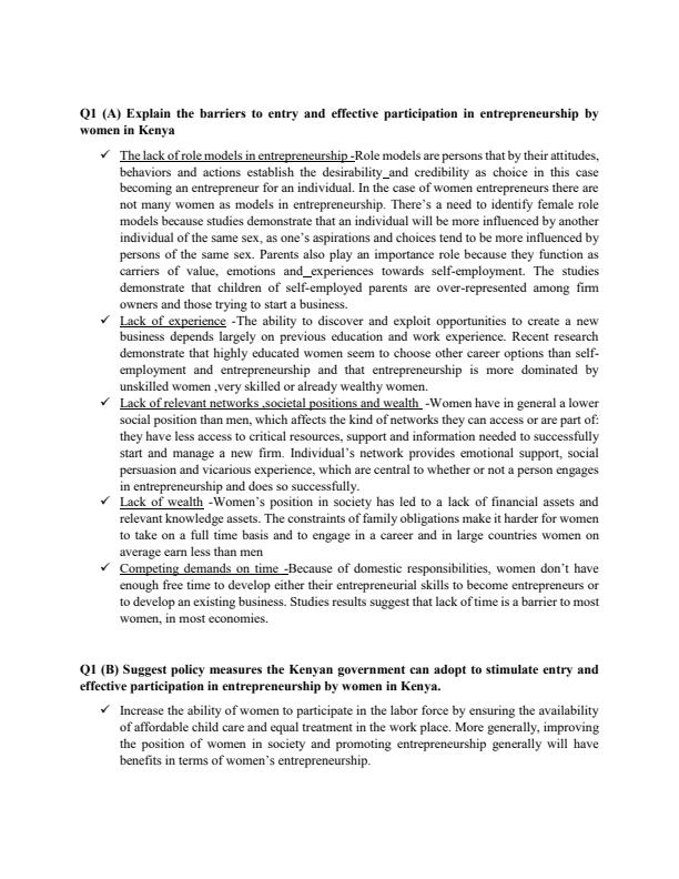 Page 2 – PMT 411: Entrepreneurship and Health Systems Management CAT With Answers – Kenyaplex