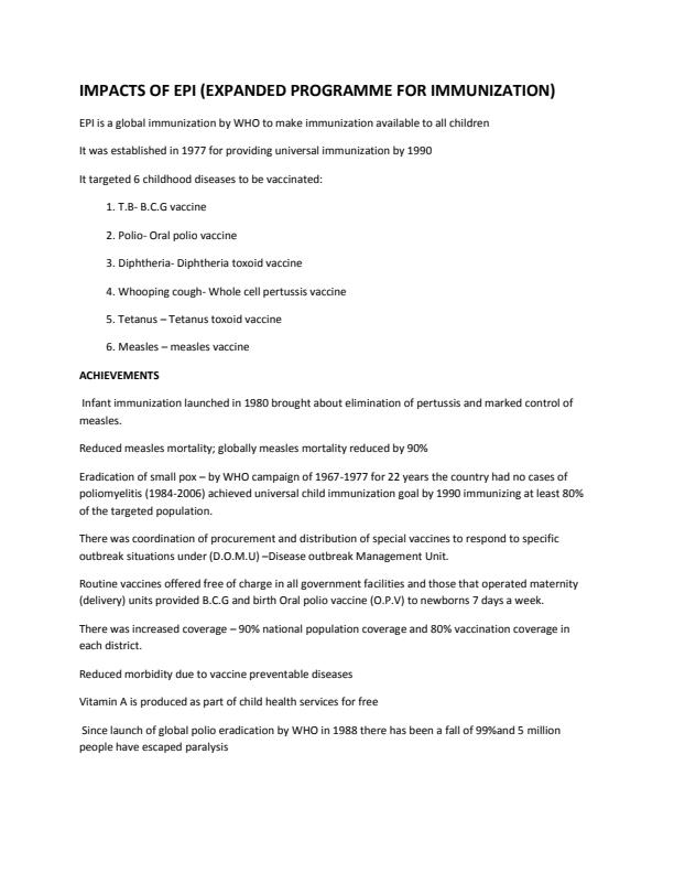 Page 2 – Discuss achievements and challenges of primary health care – Kenyaplex