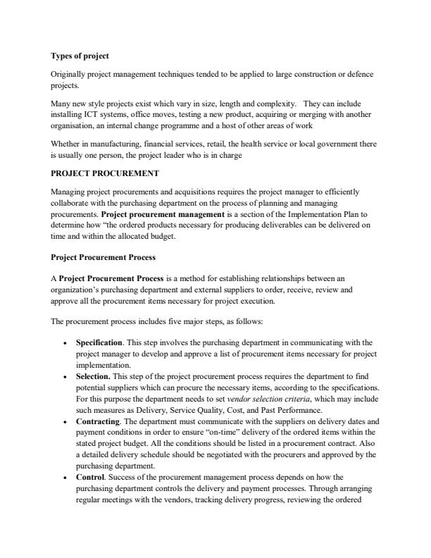 Page 2 – HPS 234: Project and Contract Management Notes – Kenyaplex