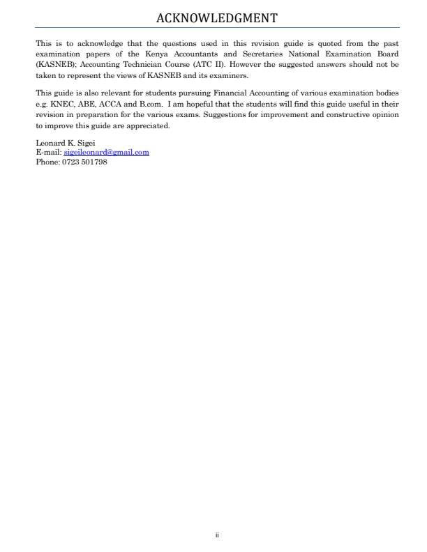 Financial Accounting Revision guide ATD level 2, CPA Foundation Level