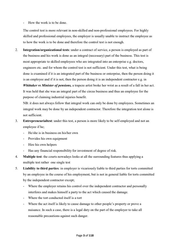 Page 3 – Labour Law and Industrial Relations Notes – Kenyaplex