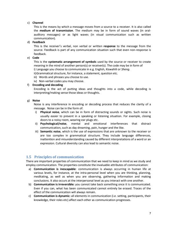 Page 3 – COM 111: Communication Skills Notes – Kenyaplex