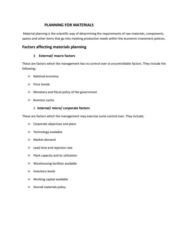 Page 2 – Supplies Management Notes – Kenyaplex