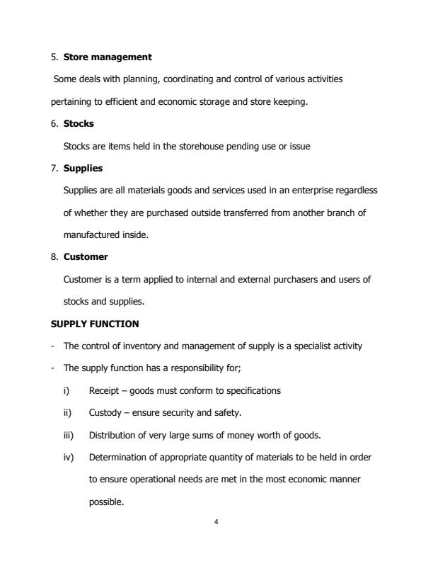 Warehousing Operations and Stock Control Notes 12267