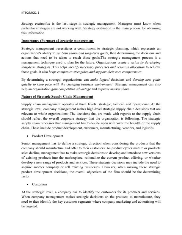 Page 3 – Purchasing and Supply Strategy Notes – Kenyaplex