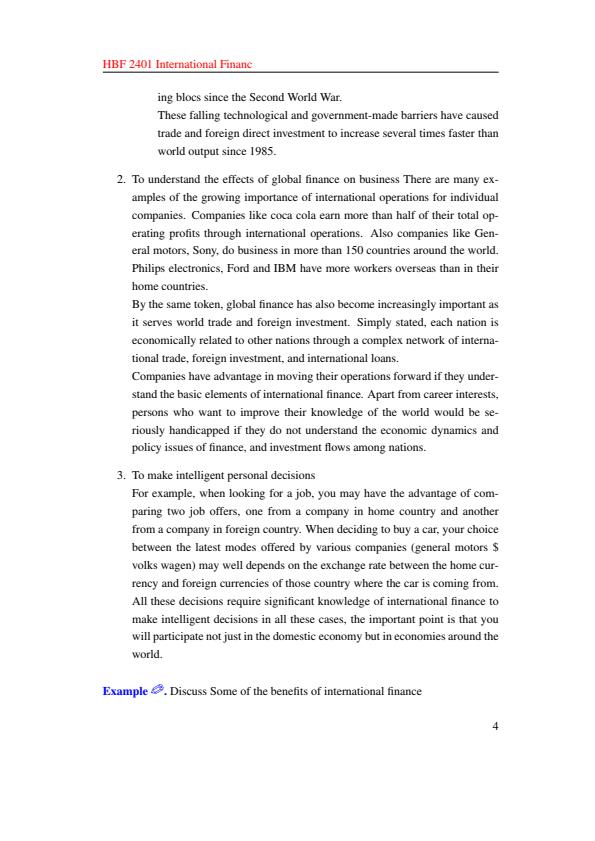 Page 4 – HBF 2401: International Finance Notes – Kenyaplex