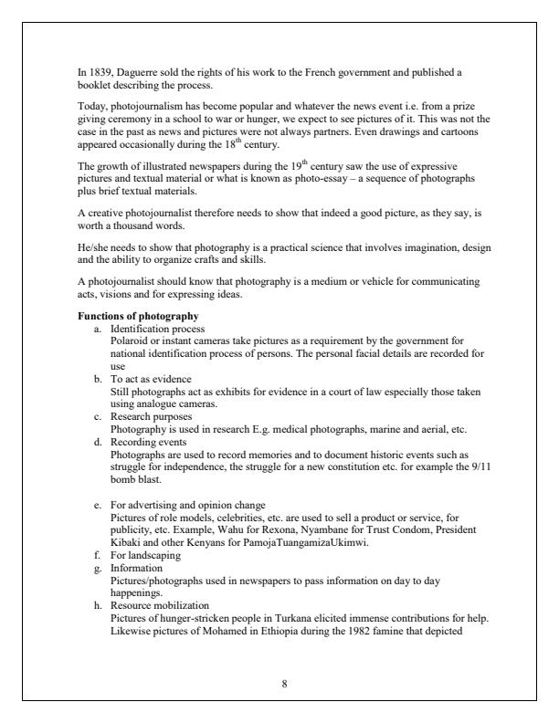 Page 2 – BJL 2204: Principles and Practice of Photojournalism – Kenyaplex
