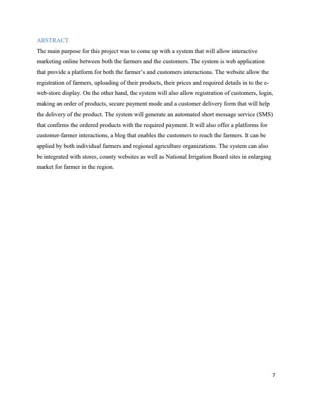 Page 1 – Project: Interactive Marketing System for Mwea Farmers – Kenyaplex