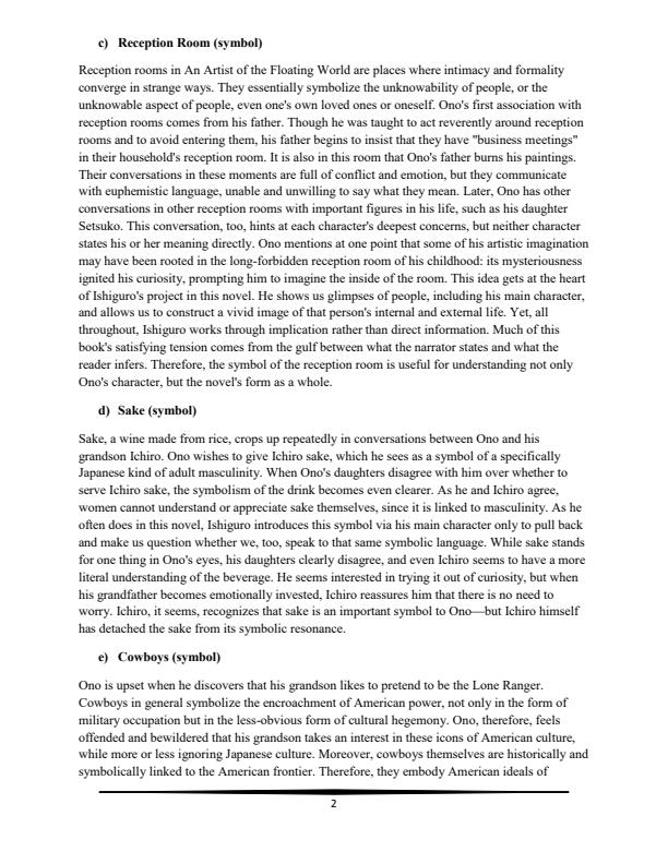 Page 2 – Stylistic Devices in Artist of The floating World – Kenyaplex