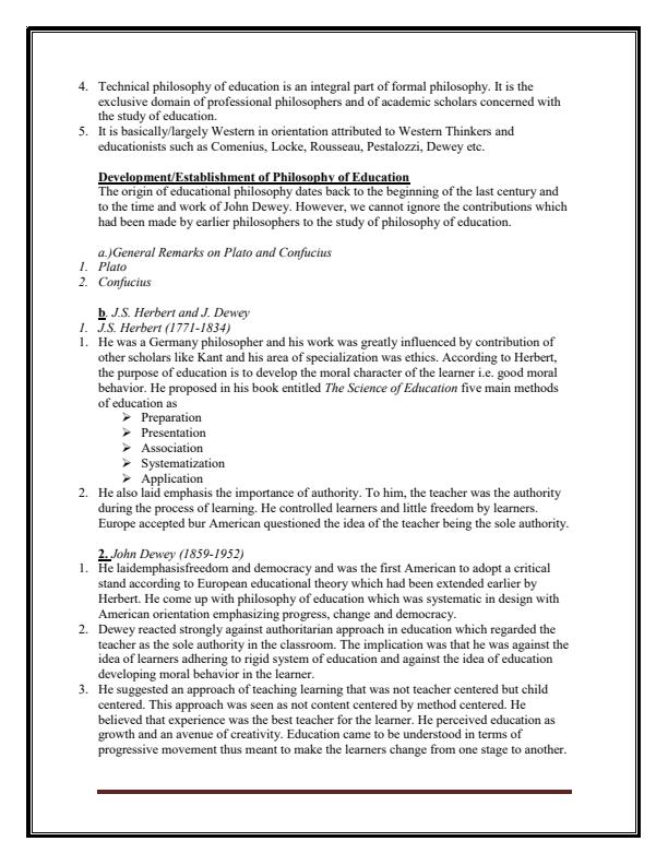 Page 2 – EDF 211: Introduction to Philosophy of Education Notes – Kenyaplex