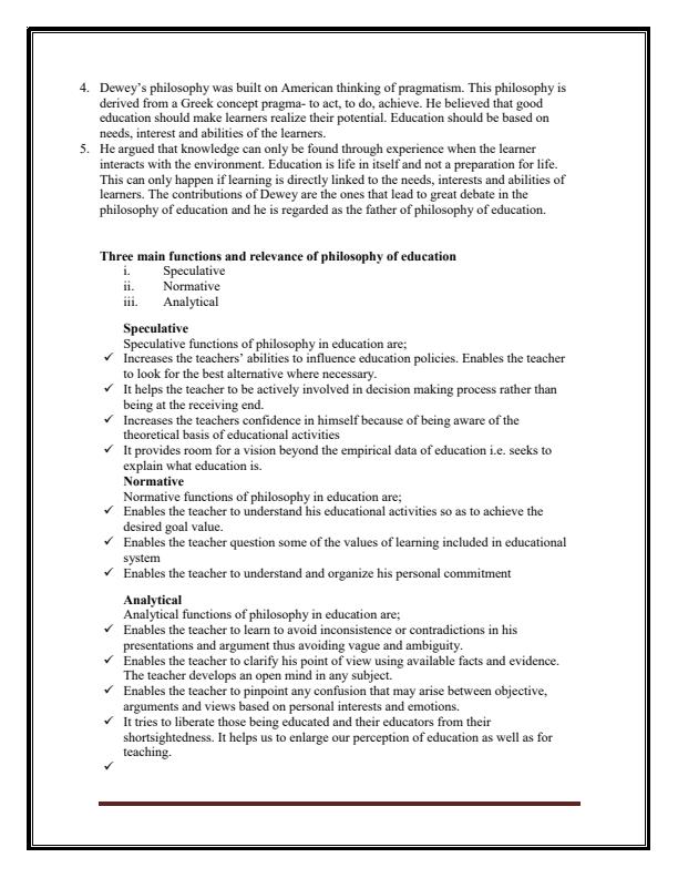 Page 3 – EDF 211: Introduction to Philosophy of Education Notes – Kenyaplex