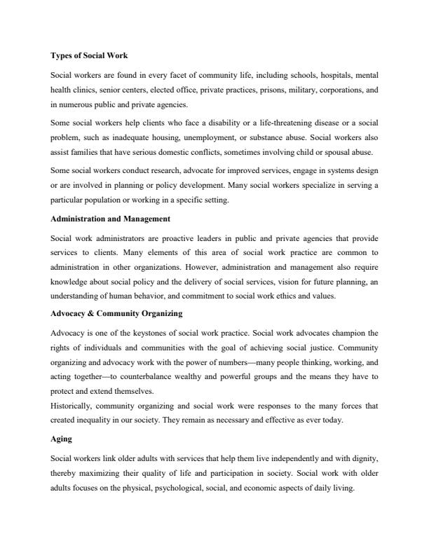 Page 2 – Social Work Theory and Practice Notes: Diploma in Community Development, Diploma in Social Work – Kenyaplex