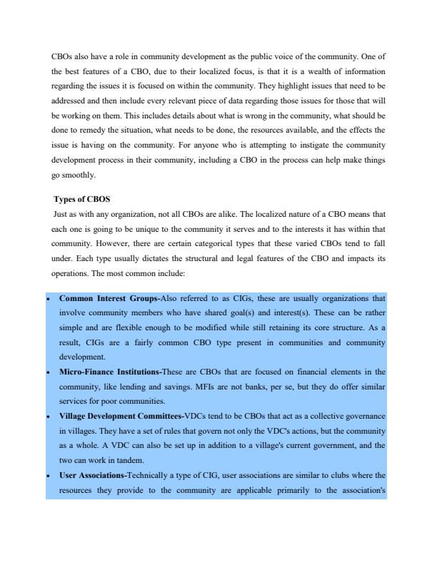 Page 3 – Community Based Organizations Notes – Kenyaplex