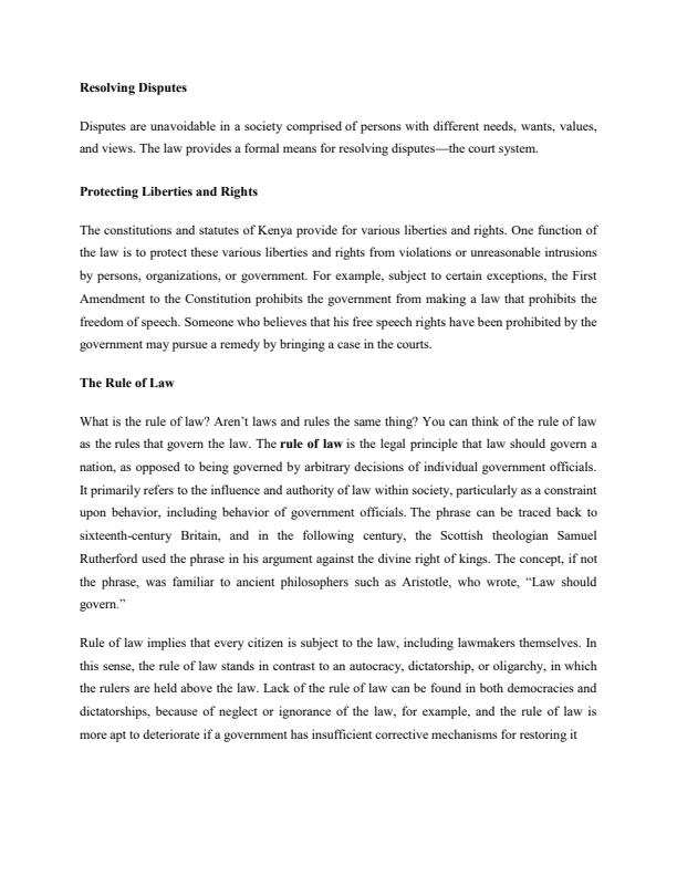 Page 3 – Legal Aspects in Nutrition and Dietetics Notes – Kenyaplex